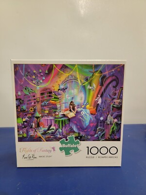 Buffalo Games 1000 Piece Jigsaw Puzzle Magic Study by Rose Cat Khan HTF