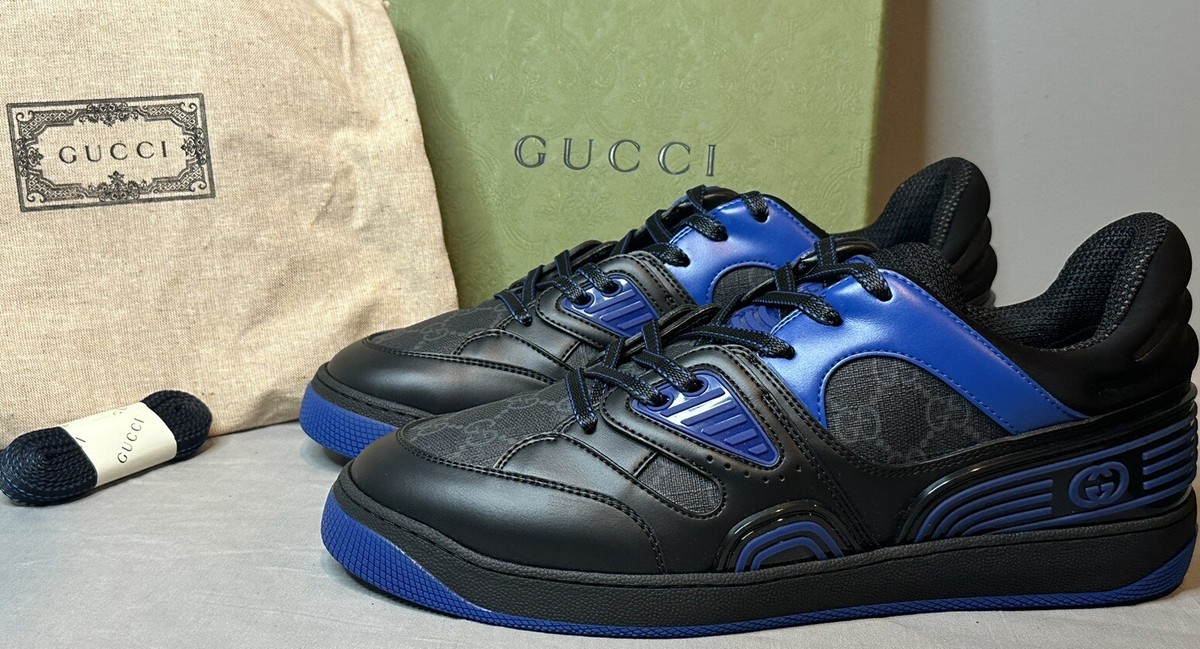 Gucci Basket Low Black Blue Men's Size 9.5 (US 10) Authentic | eBay