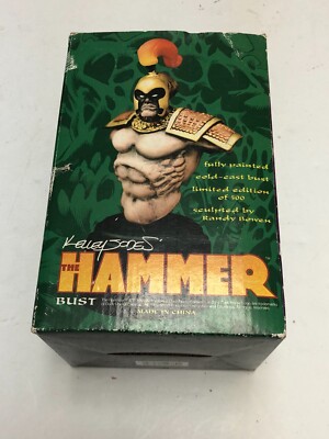 KELLY JONES THE HAMMER BUST SCULPTED BY RANDY BROWN NEW COA