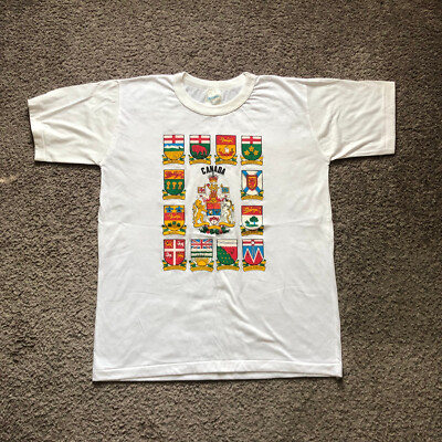 Vintage Canadanian Provinces Oceanic XL Single Stitch Mens T-Shirt