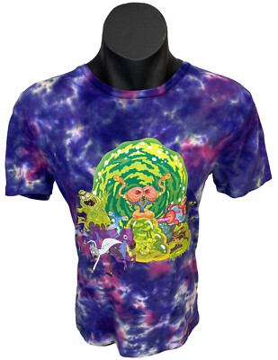 Rick and Morty T Shirt Tie-Dye Men s Purple Sz XXS Tag TM & Cartoon Network
