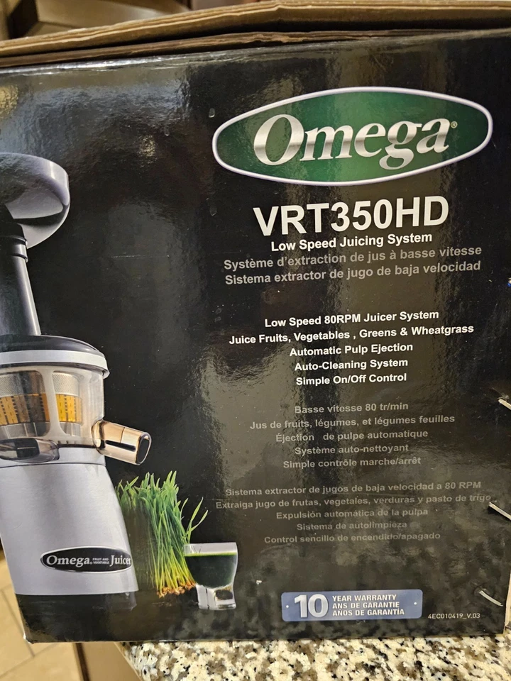 Exprimidor vertical de baja velocidad Omega VRT350 - plateado Foto 4 de 4