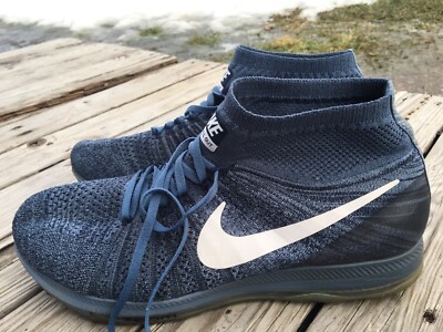 Nike Zoom All Out Flyknit Lace Up Sneaker Blue Running Shoes  display picture 2