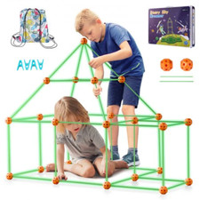 VEVOR Glow in the Dark Tent Fort Building Kit for Kids - 85 Pieces STEM Toy