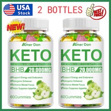 2 Pack KETO BHB 2,000mg PURE Ketone FAT BURNER Weight Loss Diet Pills Ketosis