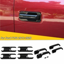 Exterior Door Handle & Door Handle Bowl Cover Trim For Ford F150 2015-2020 Black