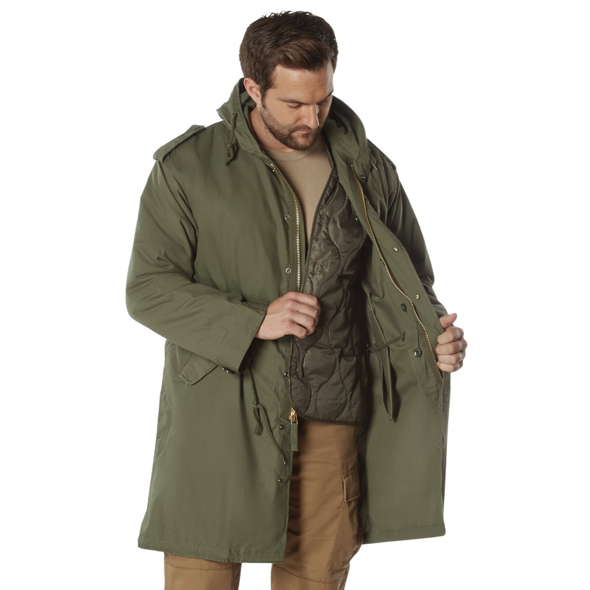 Olive Drab Military Cold Weather M-51 Fishtail Parka Jacket | eBay