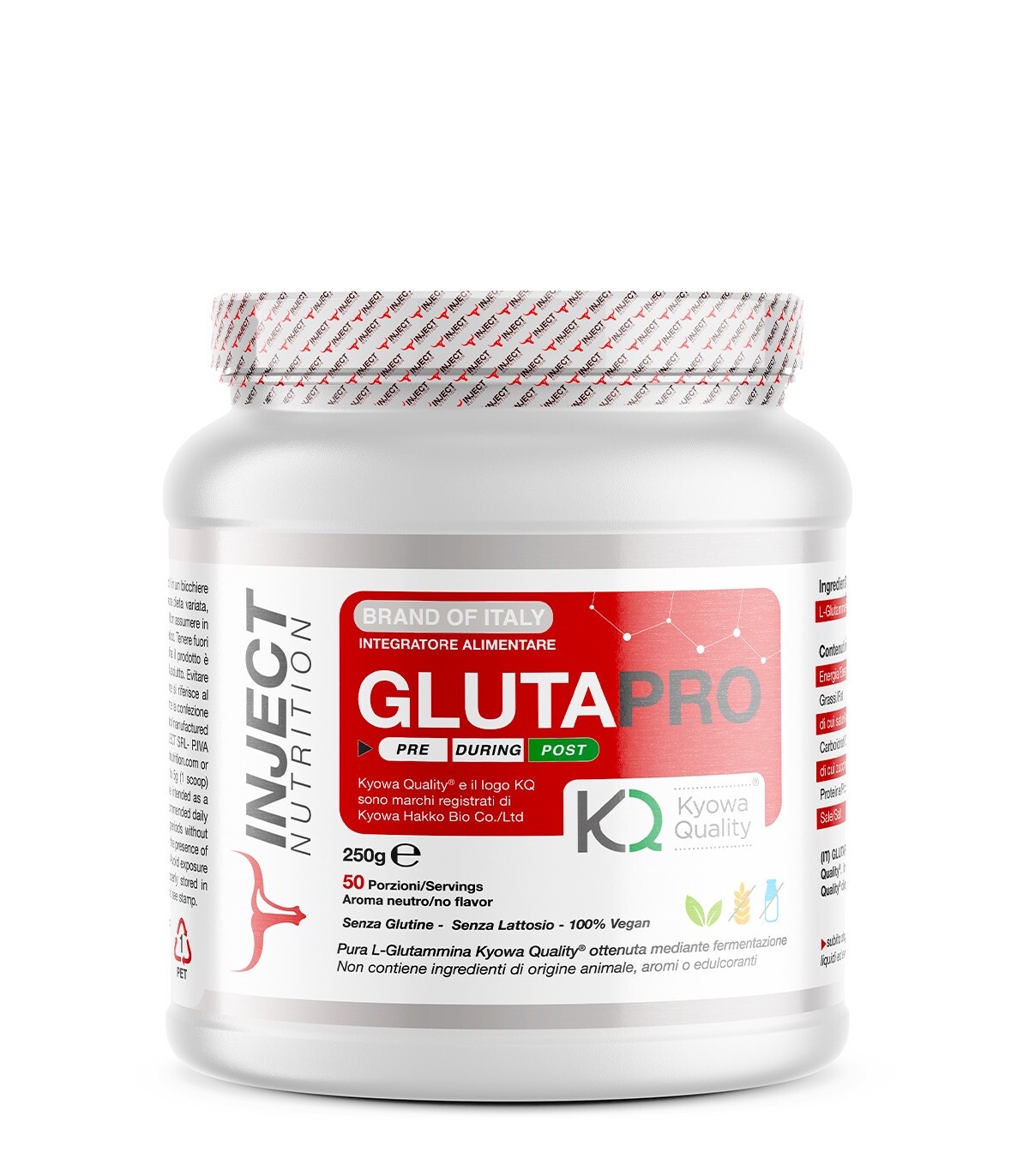 GLUTA PRO 250g Inject Nutrition | Ferma il Catabolismo e Cresci Ora