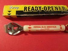 Vintage Advertising Auto 2-Way Ready Opener: IONIA,ID. D-X GASOLINE SERVICE RARE