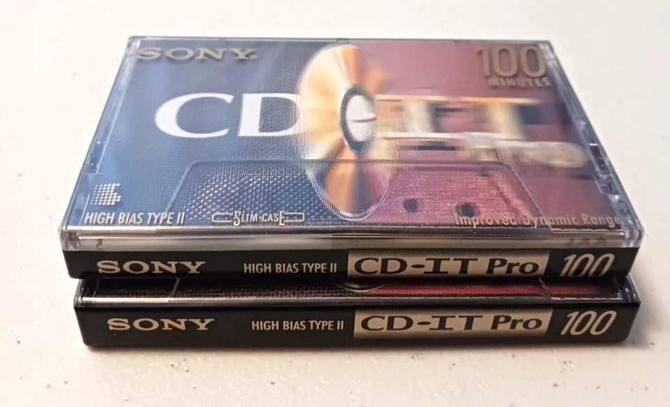 Lote de 2 - Sony CD-IT Pro 100 Minutos Audio Cassette Cinta Nuevo Sellado Foto 2 de 4