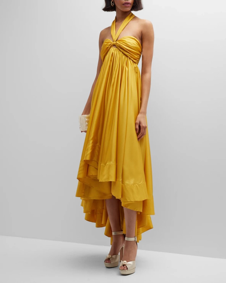 送料込/関税込■ZIMMERMANN■ドロップウエスト マキシドレス NWT $1,350 ZIMMERMANN Devi Halter Maxi Dress 0P Mustard | eBay