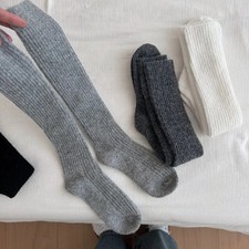 Stockings Women Autumn Winter Thick Warm Knee Socks Women Stockings Wool Cashmer