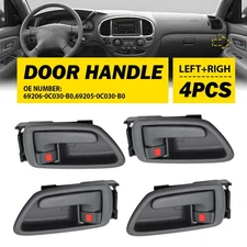 Inner Front 4Pc LH Gray Rear Handle RH Door For w/Bezel 2001-2007 Toyota Sequoia
