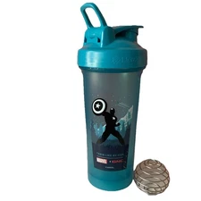 BlenderBottle Marvel GNC Captain America Protein Shaker Bottle 28 oz Capacity