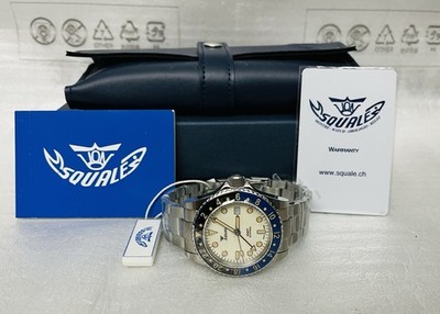 NEW Squale 1545 30 Atmos Maio ''Batman'' GMT Ceramica 42mm Watch