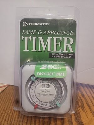 INTERMATIC Lamp & Appliance 24 Hour Timer 2 Settings Plug Outlet Easy Set