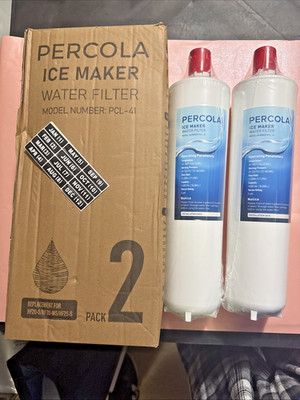 Percola Ice Maker Water Filter Cartridge Replacement Refrigerator PCL-41, 2 Pack