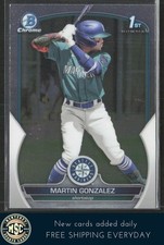Martin Gonzalez 2023 Bowman Chrome Prospects #BCP-28 Seattle Mariners