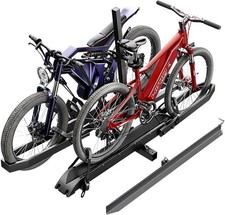 Ebike Rack Wramp Foldable Hitch Bike Rack 2 Fat Tire 300lbs Carrier Suv