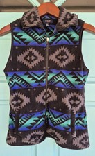 CHAPS Sport Ralph Lauren Women's Med Aztec Multicoloured Fleece Vest Vintage