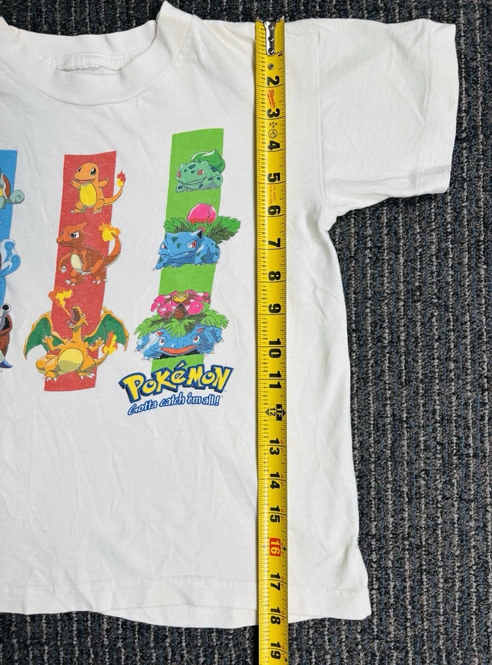 复古 1999 年任天堂 Pokemon Blastoise/Charizard/Venosaur 青少年 T 恤 尺寸 Sm — 第 4/4 张图片