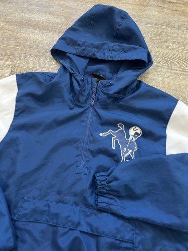 Nike NFL Indianapolis Colts 1/2 Zip Anorak Hooded Windbreaker Jacket NFL Large - Picture 6 of 9