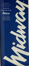 Midway Airlines Timetable - Feb 1999