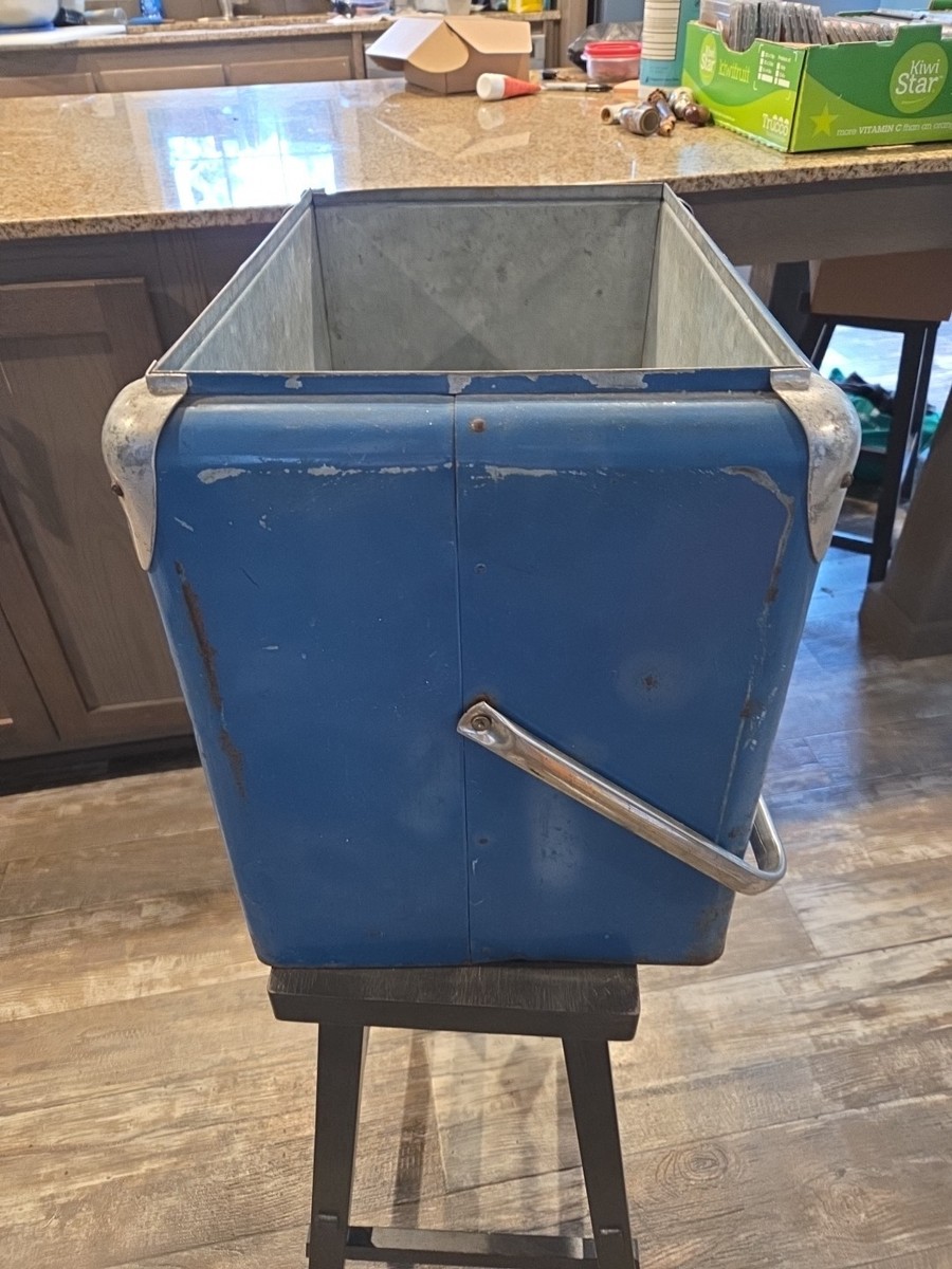 ペプシ　コンテナ　ヴィンテージ Vintage 1950S Drink Pepsi Cola Blue Metal Portable Picnic Cooler