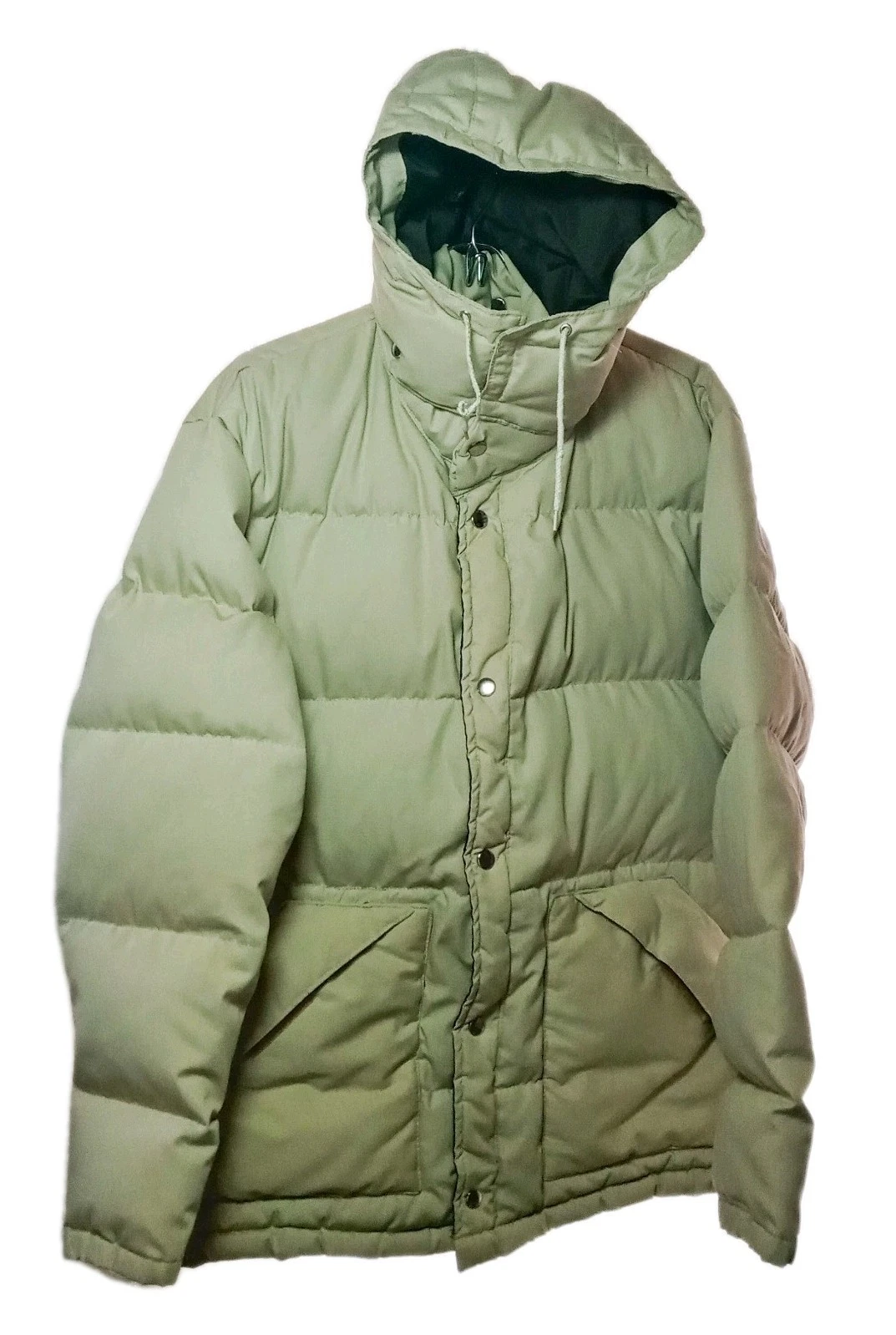 World Wide Sportsman Hooded Down Feather Jacket Mens Size Medium 2 Pull Zipper