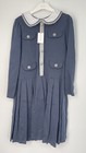 Patachou Girls Dress Navy Size 12Y Comfortable Jersey Warm/Fleecy Inside — photo 1