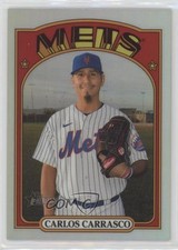 2021 Topps Heritage High Number Chrome Refractor /572 Carlos Carrasco #717 0c2