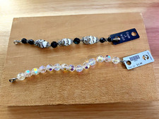 Multicolor Beaded, Silver Tone Keychain, Bag Charm, Purse Charm.