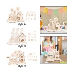3D-Holzpuzzle Ostereier Kaninchen DIY Basteln für den Schulgeburtstag zu