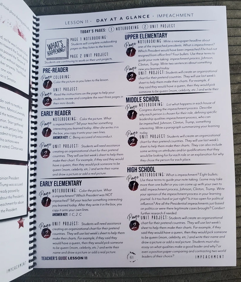 Gather Round Homeschool Mini Unit US Government Student Book & Teacher's Guide - Image 4 of 4