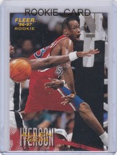 ALLEN IVERSON ROOKIE CARD 1996/97 Fleer #28 Basketball PHILADELPHIA 76ERS NBA RC. rookie card picture