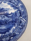 Adam's House 1845 Lamb Tavern 1746 Wedgewood Blue Transferware Plate  — photo 4