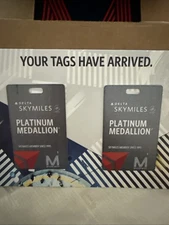 Delta NEW 2025 Platinum Medallion, Million Miler Tags + 2 METAL Tag Loops