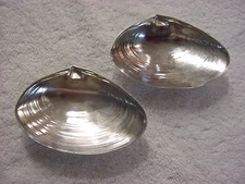 LOT OF 2 Vintage Wallace Pattern 393 Sterling Silver Clam Shell Bowl s