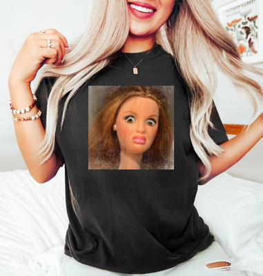 Sarcastic Doll Humor Graphic, WTF Look Shirt, Meme Aesthetic Tee, Funny Doll