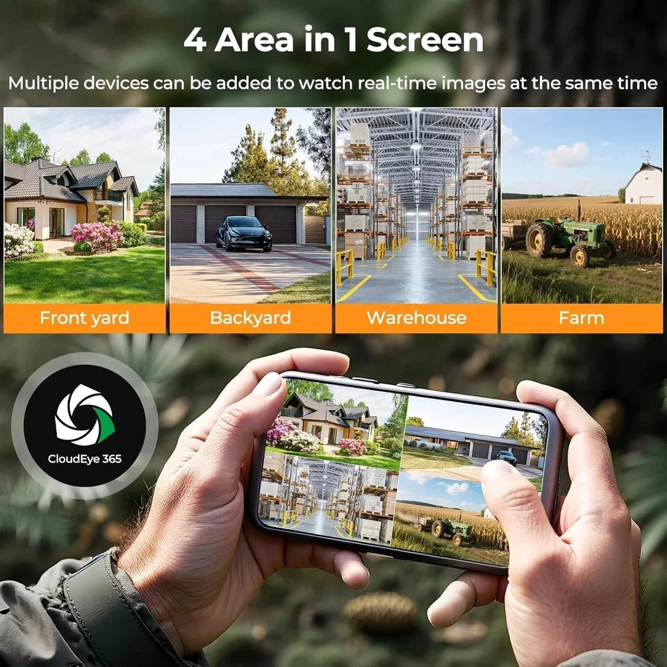 4G LTE Security Camera with SIM Card & Solar Panel Outdoor PTZ Camera Solar IP66 - Image 2 of 4