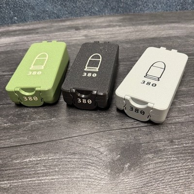 Ammo Box - .380 Caliper Holds 50 Rounds(3Pak) in the color of your choice.