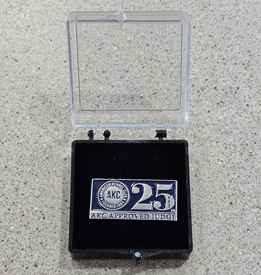 American Kennel Club Dog Show 25 Years AKC Approved Judge 1-1/4 Inch Lapel Pin