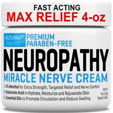 Nerve Relief Cream 4oz Menthol Arnica MSM Maximum Strength Soothing Comfort