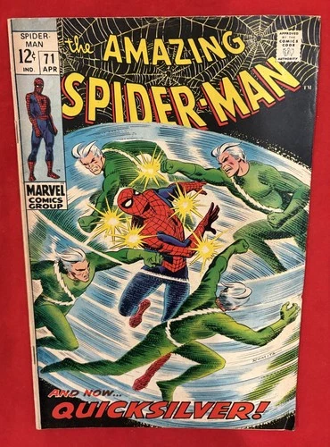 AMAZING SPIDER-MAN #71 - QUICKSILVER Appearance - MARVEL 1969