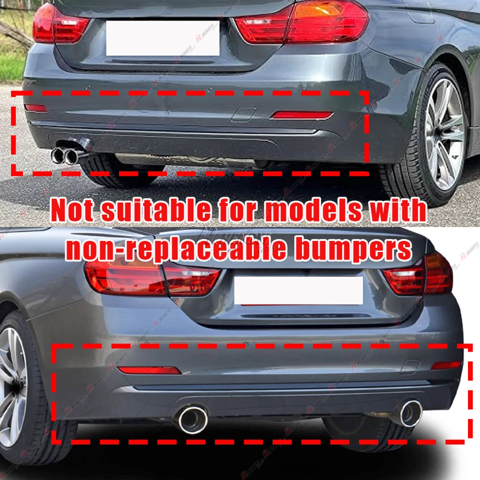 Difusor trasero deportivo negro brillante para BMW F32 F33 F36 420i Gran Coupé 440i M 14-20 Foto 2 de 4