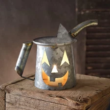 Colonial Tin Works Mini Oil Can Jack-O-Lantern, 10-Inch Width