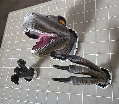 3D Wall Mounted Dinosaur Popping Out Of Wall Sculpture Art Home Decoration