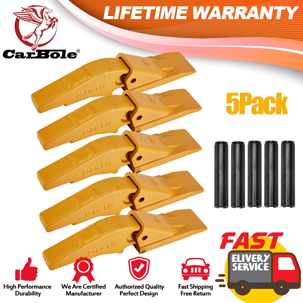 For L2520N-2AH Weld On Adapter Bucket Shanks, 2A Bucket Teeth with Pins 5Sets