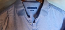 Vince Camuto Men's Slim Fit Dress Shirt Light Blue Long Sleeve Sz 16.5 L Crisp