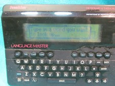 FRANKLIN LM-3500 LANGUAGE MASTER DICTIONARY THESAURUS PLUS GAMES